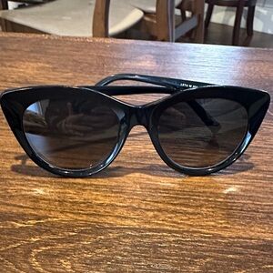 Warby Parker Glossy Black Cat-Eye Sunglasses